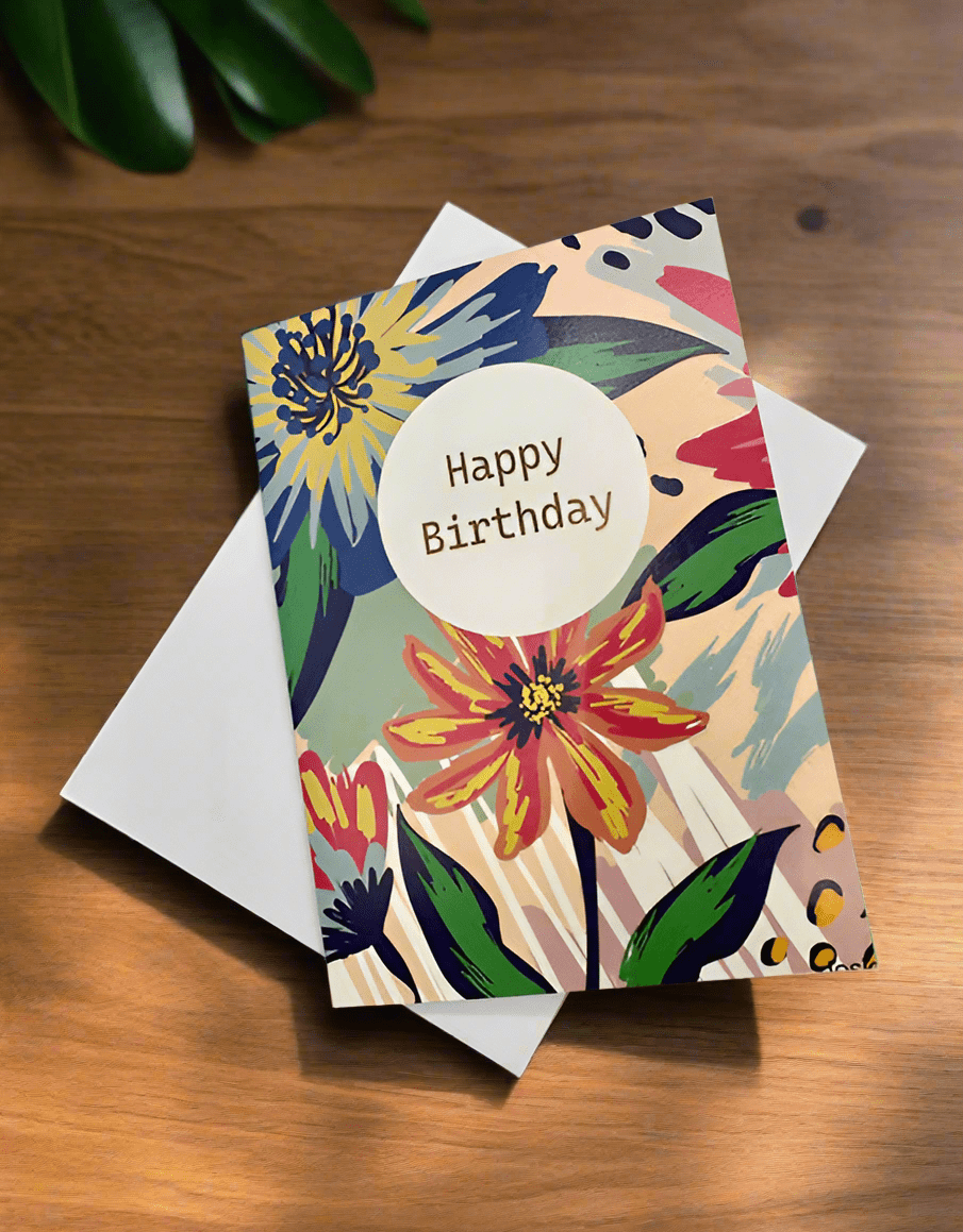 Happy Birthday - Bright Flower Design - Impala Online