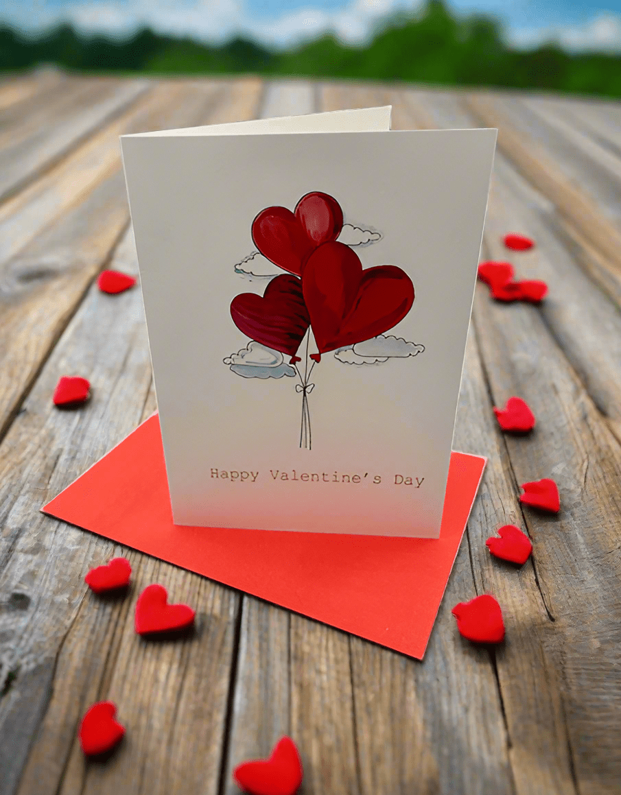 Happy Valentines - Heart Balloon Card - Impala Online