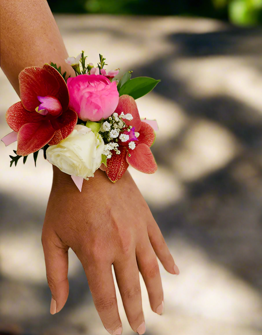 Orchid Pearl Wrist Corsage - Impala Online