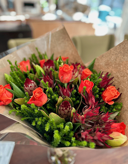 Tulip, Rose and Protea Mixed Bunch - Impala Online