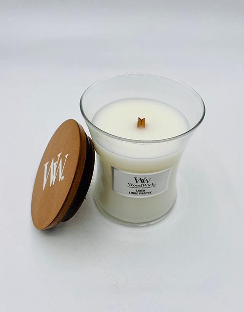 Wood Wick Linen Candle